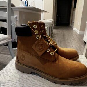 Timberland Premium 6 Inch Boots Mens Size 9 Wheat Nubuck Waterproof Work Shoes